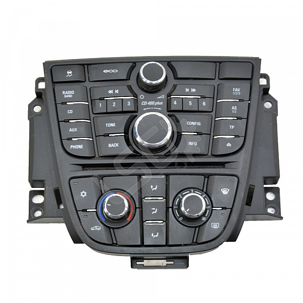 Панел управление парно/климатик и CD плеър Opel Astra (J), ОЕМ 13444592