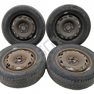 Стоманени джанти 5x100 с гуми R14 Volkswagen Polo IV (9N) 