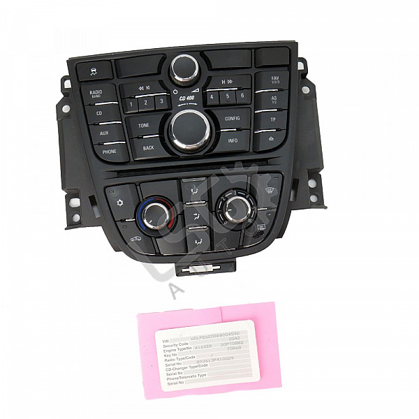 Панел управление CD плеър/климатроник Opel Astra (J), ОЕМ 13346050