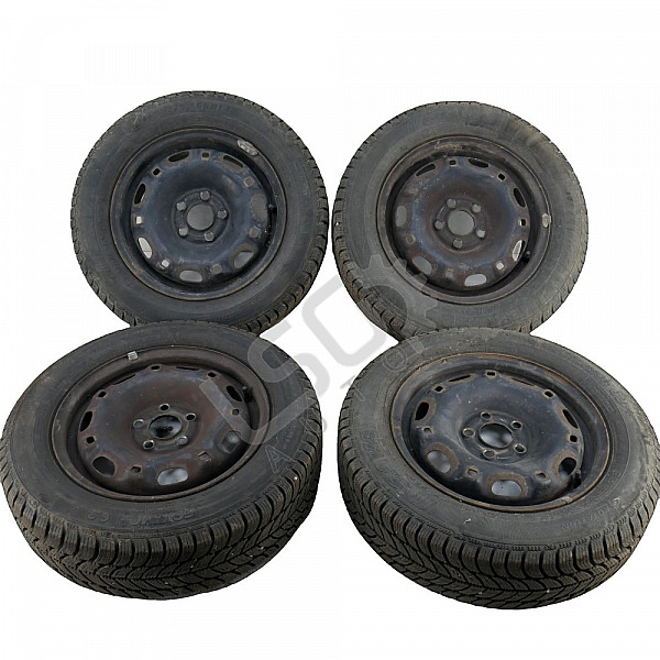 Стоманени джанти 5x100 с гуми R14 Skoda Fabia I (6Y), ОЕМ 6Q0601027H