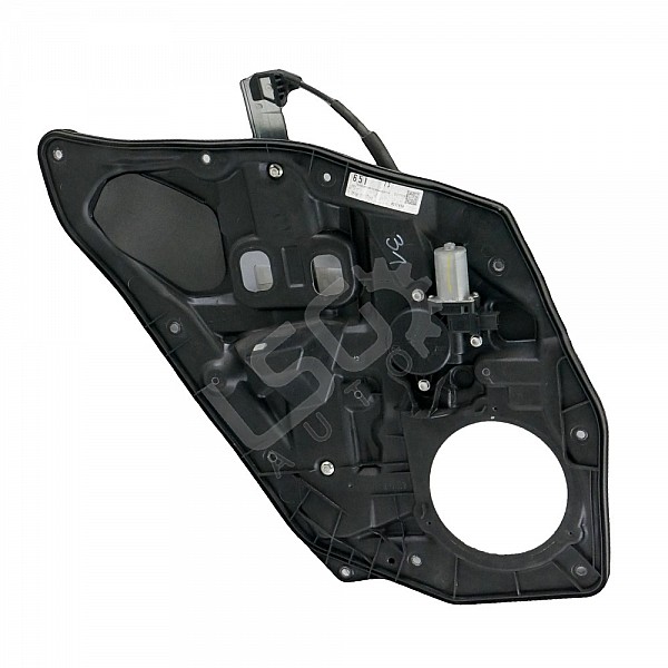 Механизъм с моторче заден ляв ел. стъклоповдигач Mazda 2 II (DE), ОЕМ D6517397XB